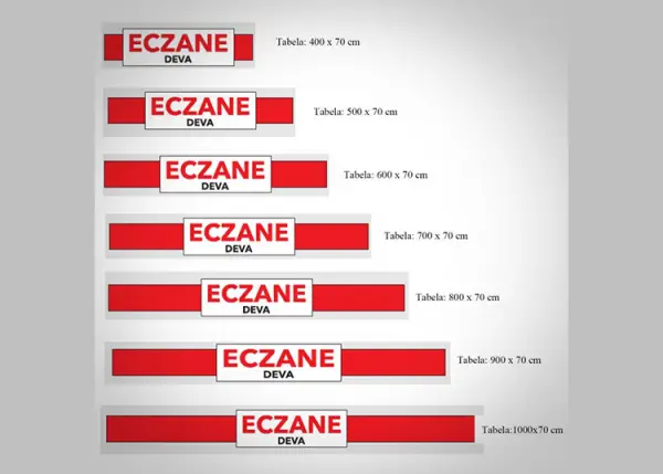 Fason Eczane Tabelası Yapımı